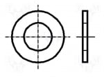Шайба B2.5/BN561 Шайба; кръгла; M2,5; D=6mm; h=0,5mm; месинг; Покритие: никел; BN:561
